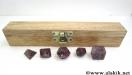 Lepidolite 5pcs Geometry set with wooden box